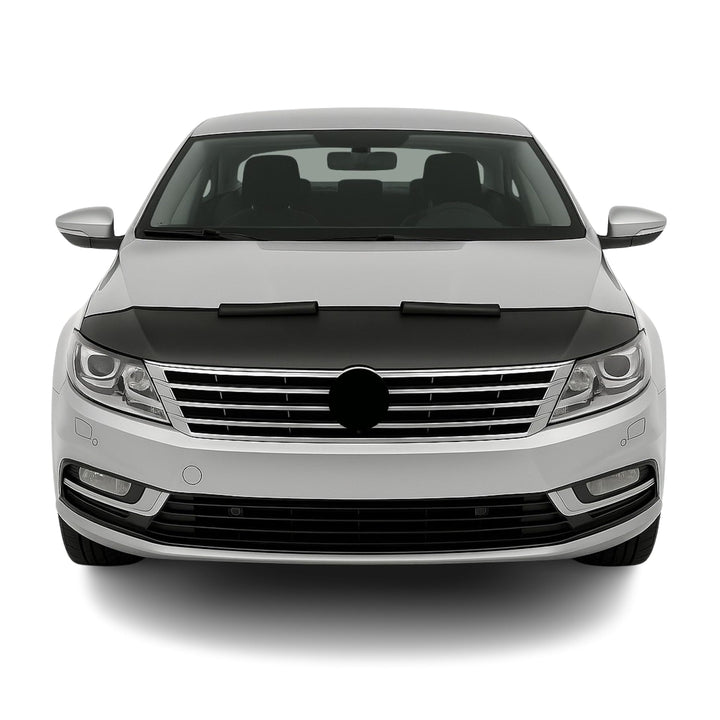 OMAC Haubenbra Steinschlagschutz Bonnet Bra kompatibel mit VW Passat CC 2008-2012 Schwarz Halb Schwa