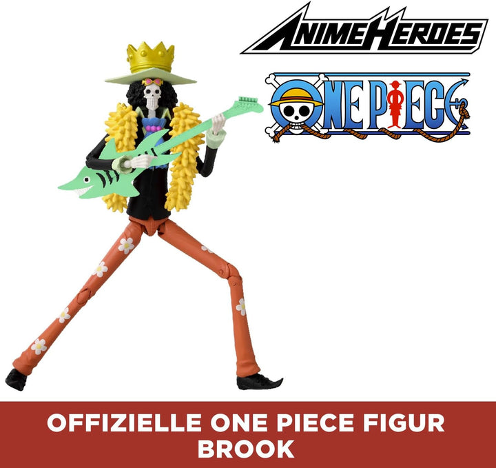 BANDAI – Anime Heroes - One Piece - Anime Heroes Figur 17 cm - Brook - 37006, Brook