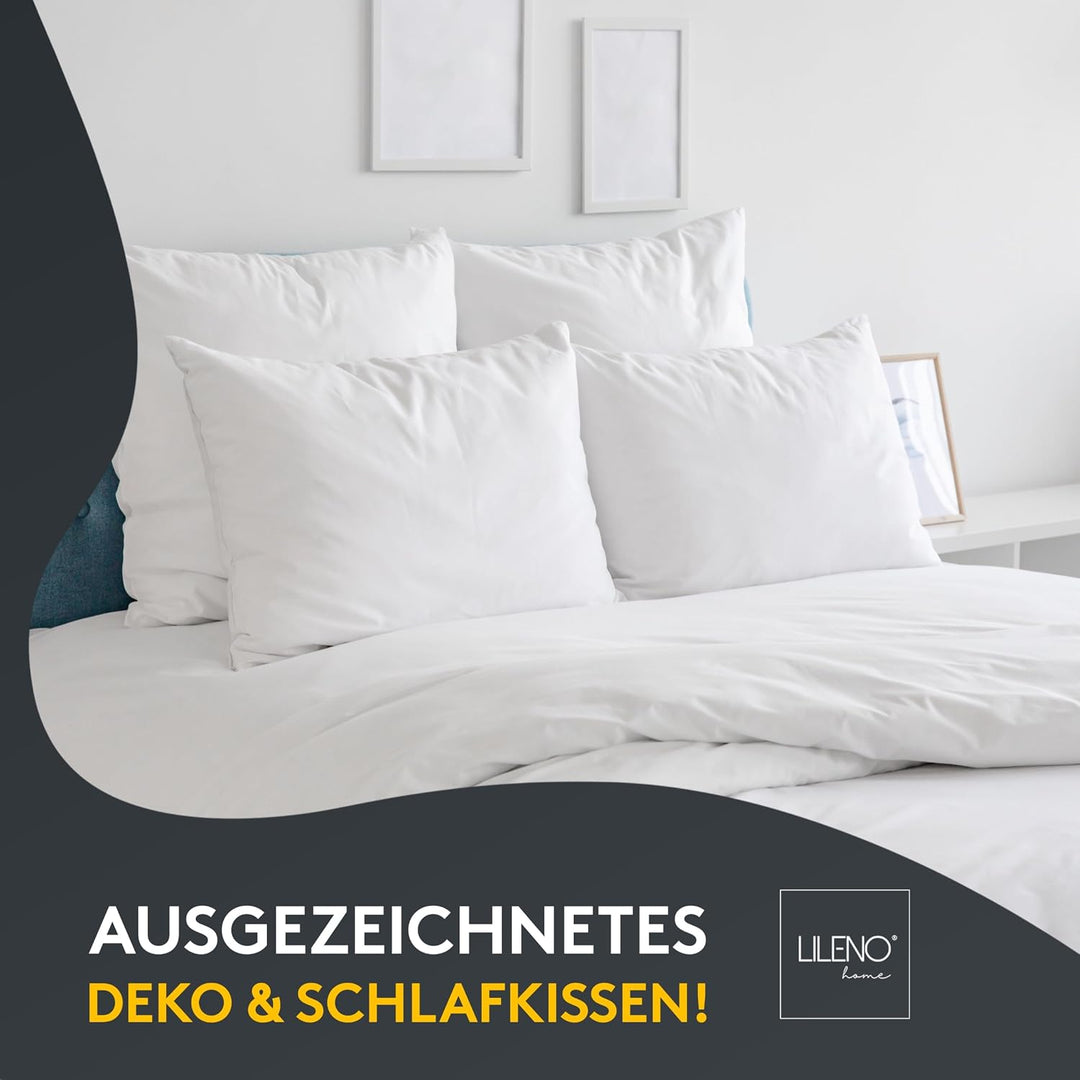 LILENO HOME 4er Set Kissenfüllung 30x30 cm - 40°C waschbares Innenkissen geeignet für Allergiker - P