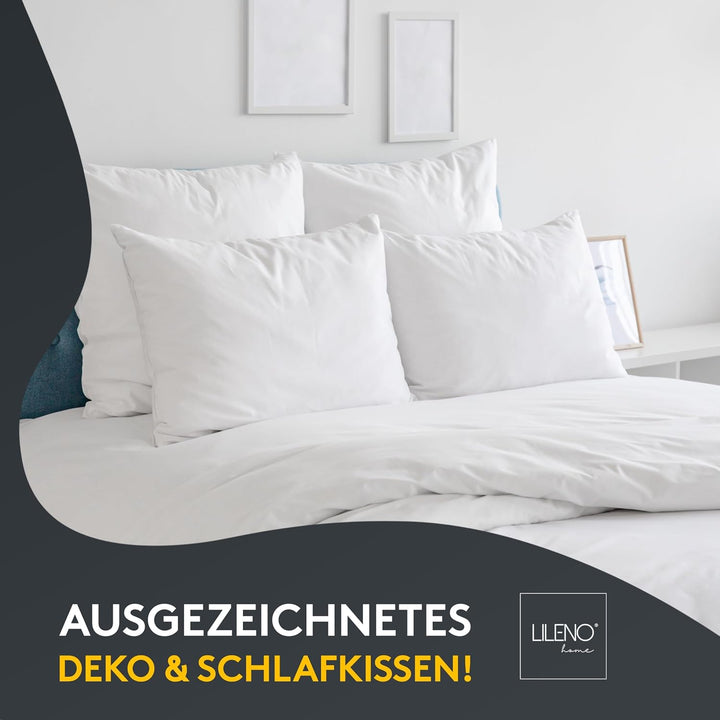 LILENO HOME 6er Set Kissenfüllung 40x40 cm - 40°C waschbares Innenkissen geeignet für Allergiker - P