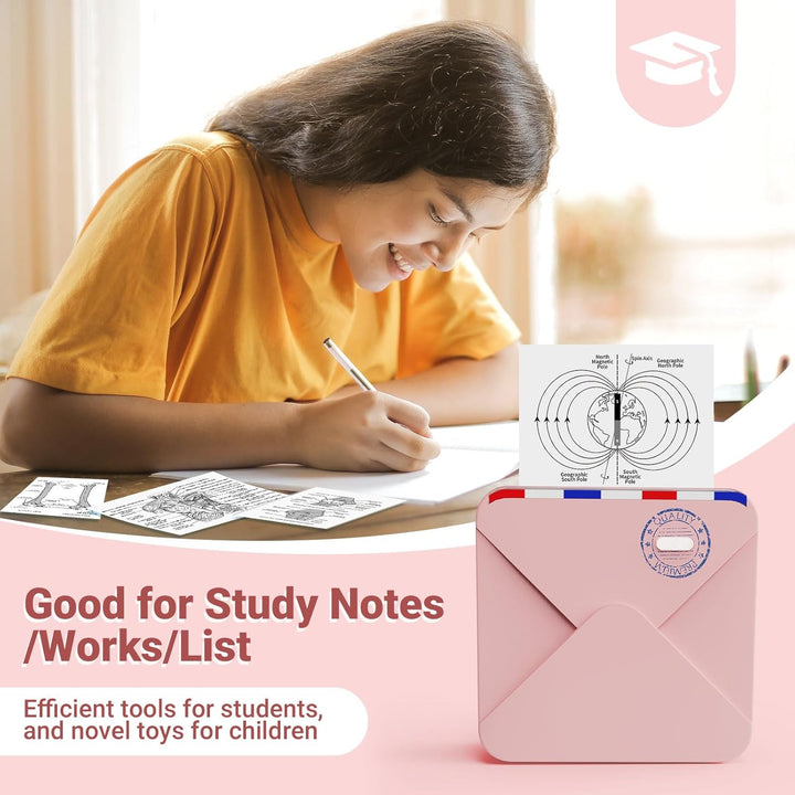 Omezizy Mini Drucker für Smartphone, M02S Mini Sticker Drucker, Bluetooth Thermodrucker, Mini Fotodr