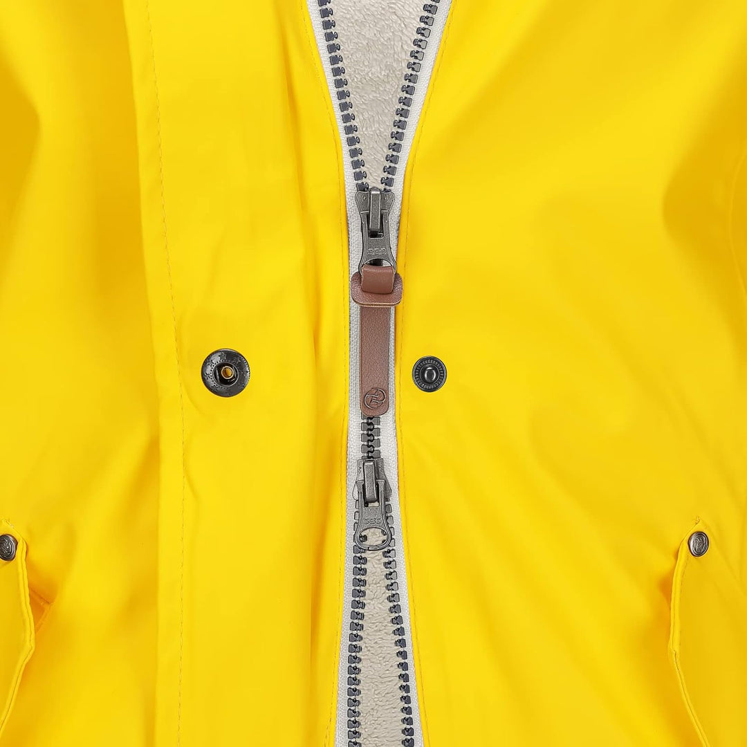 Dry Fashion Damen Regenmantel Malmö - Frauen Regenjacke Jacke mit Kapuze Lang Winddicht Wasserdicht