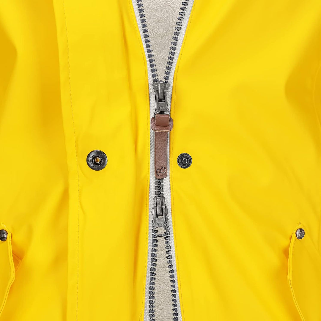 Dry Fashion Damen Regenmantel Malmö - Frauen Regenjacke Jacke mit Kapuze Lang Winddicht Wasserdicht