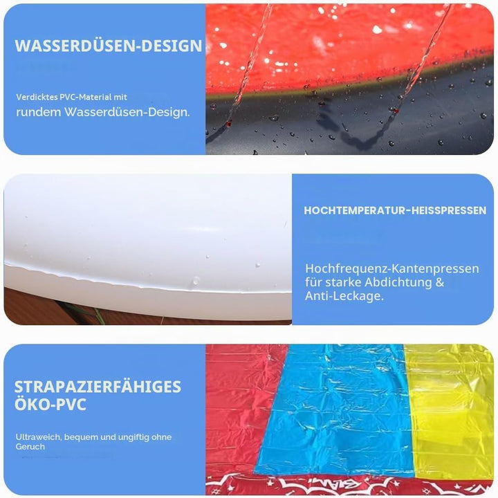 Wasserrutsche Garten für Kinder,480x210CM Slip N Slide Triple mit 3 Bodyboards 5 Reparaturflicken,Dr