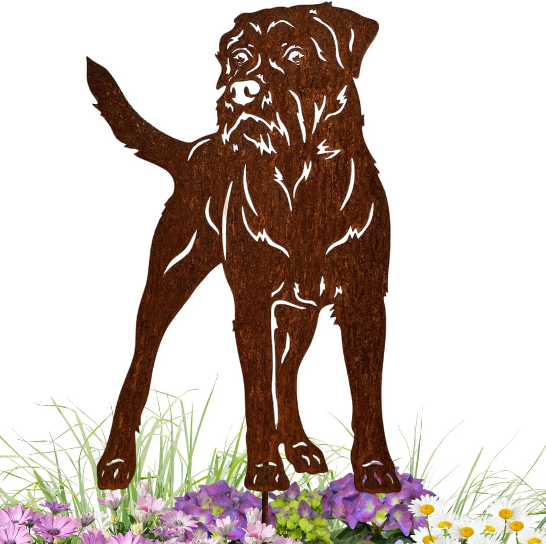 Terma Stahldesign Edelrost Hund Verschiedene Rassen, Handmade Germany, tolle gartendeko aus Rost-Met