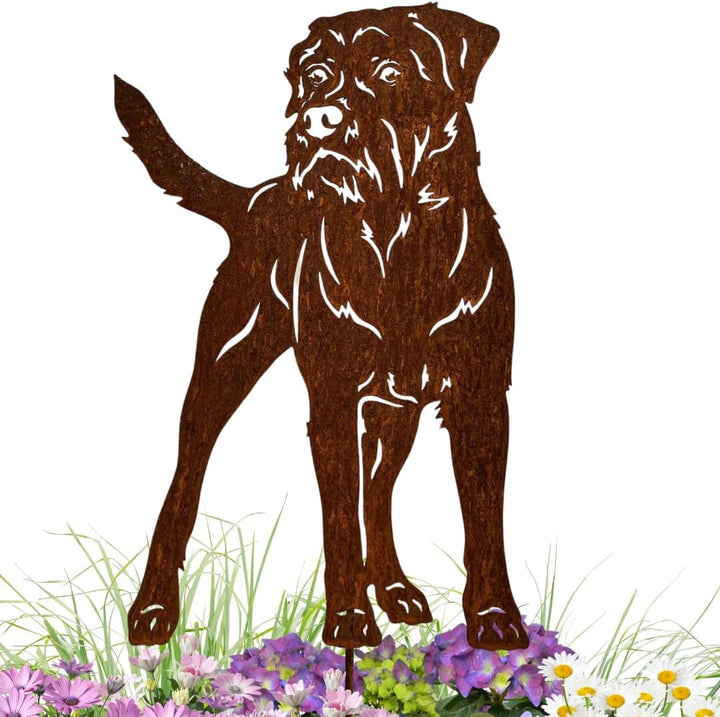 Terma Stahldesign Edelrost Hund Verschiedene Rassen, Handmade Germany, tolle gartendeko aus Rost-Met