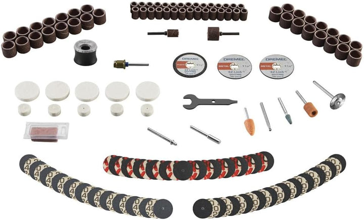 Dremel Drehwerkzeugzubehör-Set, 710-08, 160 Zubehörteile, EZ Lock Technology, 3,2 mm Schaft, Schneid