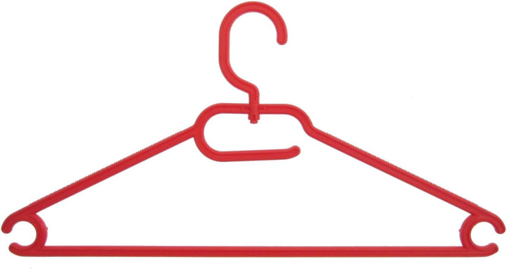 25 STK. Kleiderbügel aus Kunststoff Universalkleiderbügel Farbe rot ca 41 cm, Rot