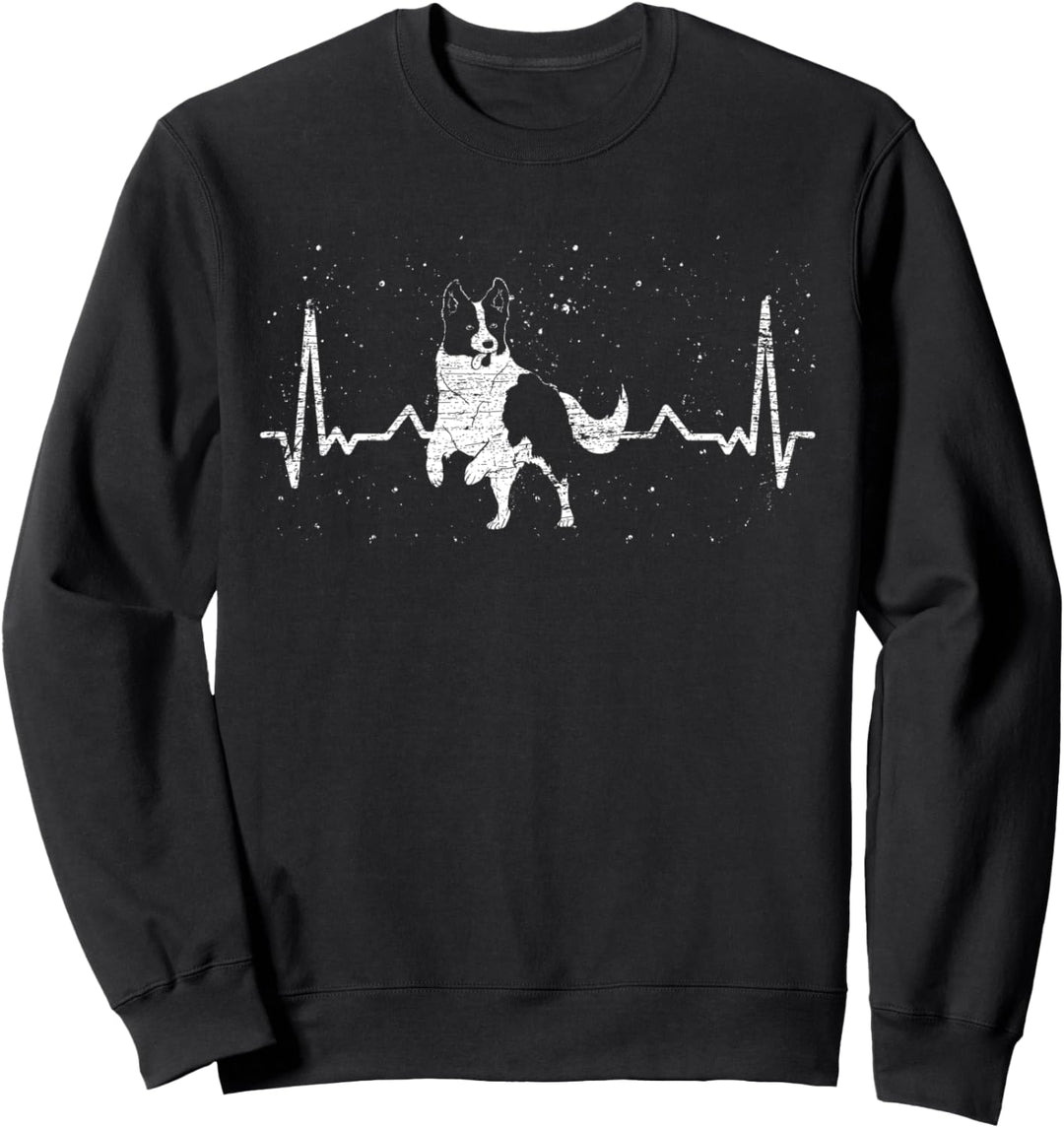 Haustier Hundefreund Hunde Herzschlag Border Collie Sweatshirt