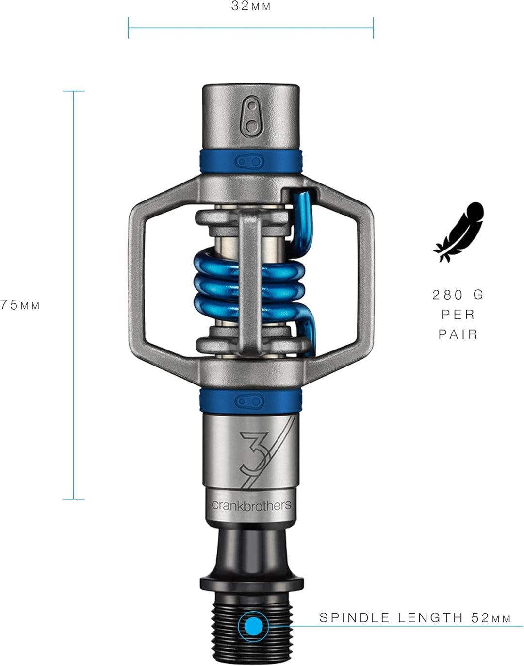 Crank Brothers Pedale CRANKBROTHERS Egg Beater 3 BLAU, BLAU