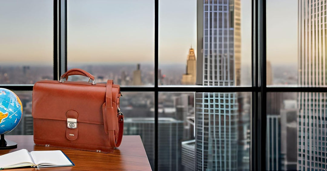 Alassio 47124 - Aktentasche MOCCA, aus echtem Leder, ca. 38 x 30 x 16 cm, cognac
