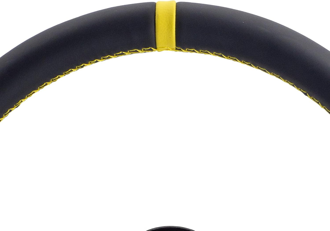 Simoni Racing SPEC Sport Steering Wheel Special, Schwarz Gelb Seams