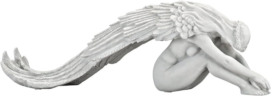 Design Toscano Gnadenengle Gartenstatue, Polyresin, antikes steingrau, 61 cm Extended Grace (Erweite