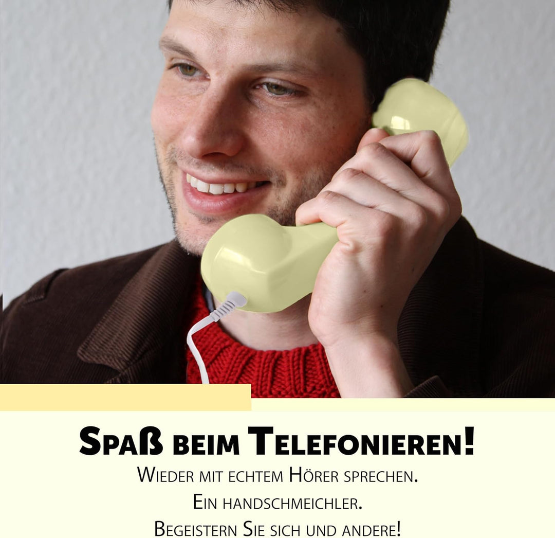 Retro Handyhörer für Apple iPhones mit Lightning (passender Adapter mit inbegriffen) in der Form ein