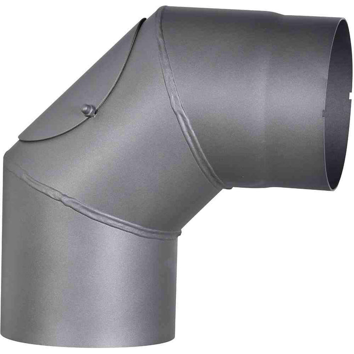 FIREFIX RD150/BT Ofenrohrbogen aus 2 mm starken Stahl (Rauchrohr) in 150 mm Durchmesser, für Kaminöf