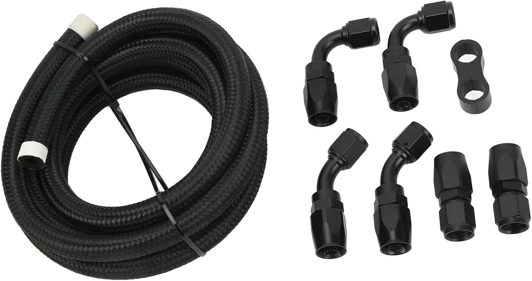 Ölleitung, 3-Meter-Kraftstoffleitungs-Schlauchsatz AN6-Schlauchfitting-Adapter Aluminium-Nylon für K