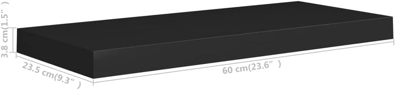 FIRBNUS Floating Wall Shelf 60x23,5x3,8 cm 4 STK. Hängeregal Regale Schweberegal Wandregale Regalbod