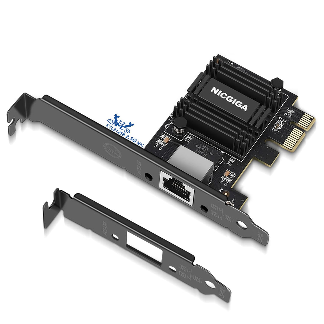 NICGIGA 2.5G Base-T PCIe Netzwerkadapter, Realtek RTL8125B 2.5Gbps/1Gbps/100Mbps PCI Express Gigabit