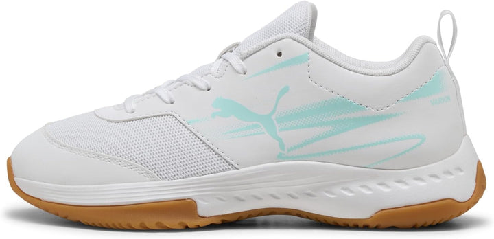 PUMA Unisex Kinder Varion Li JrIndoor Court Shoe 33 EU Electric Peppermint Puma White Gum, 33 EU Ele