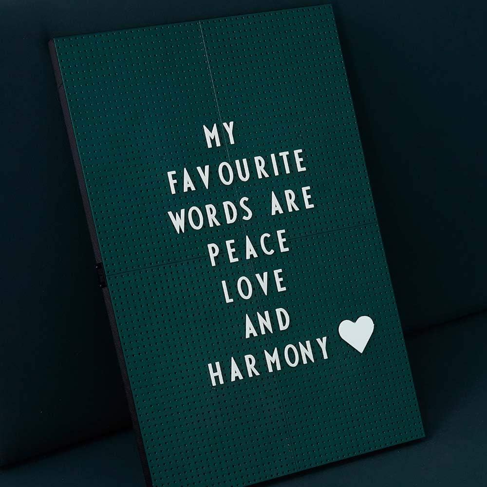 Design Letters Message Board A3 Schwarz | A4 A3 A2 | Buchstaben tafel | Letter board | Memotafel Wan