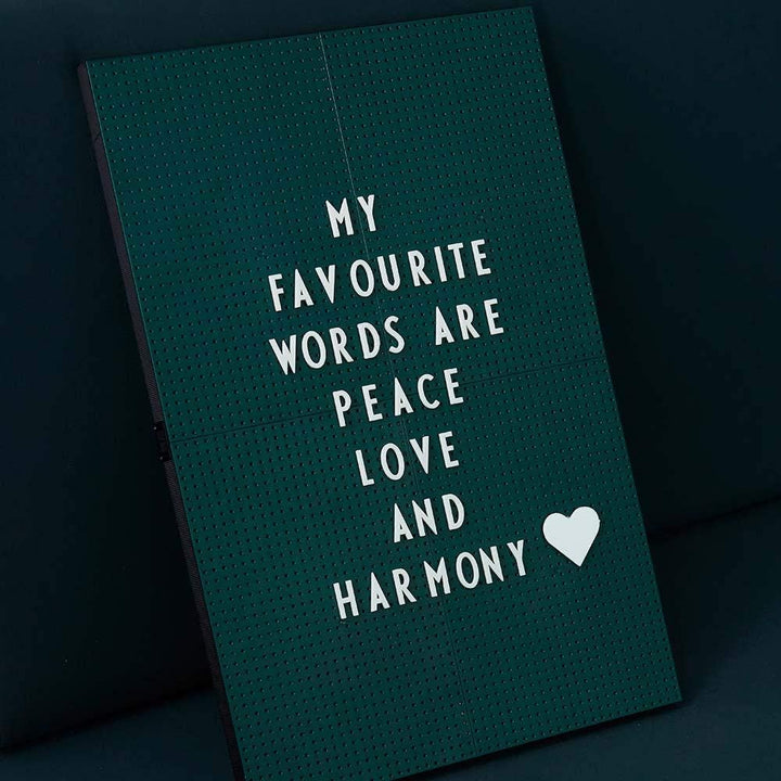 Design Letters Message Board A3 Schwarz | A4 A3 A2 | Buchstaben tafel | Letter board | Memotafel Wan