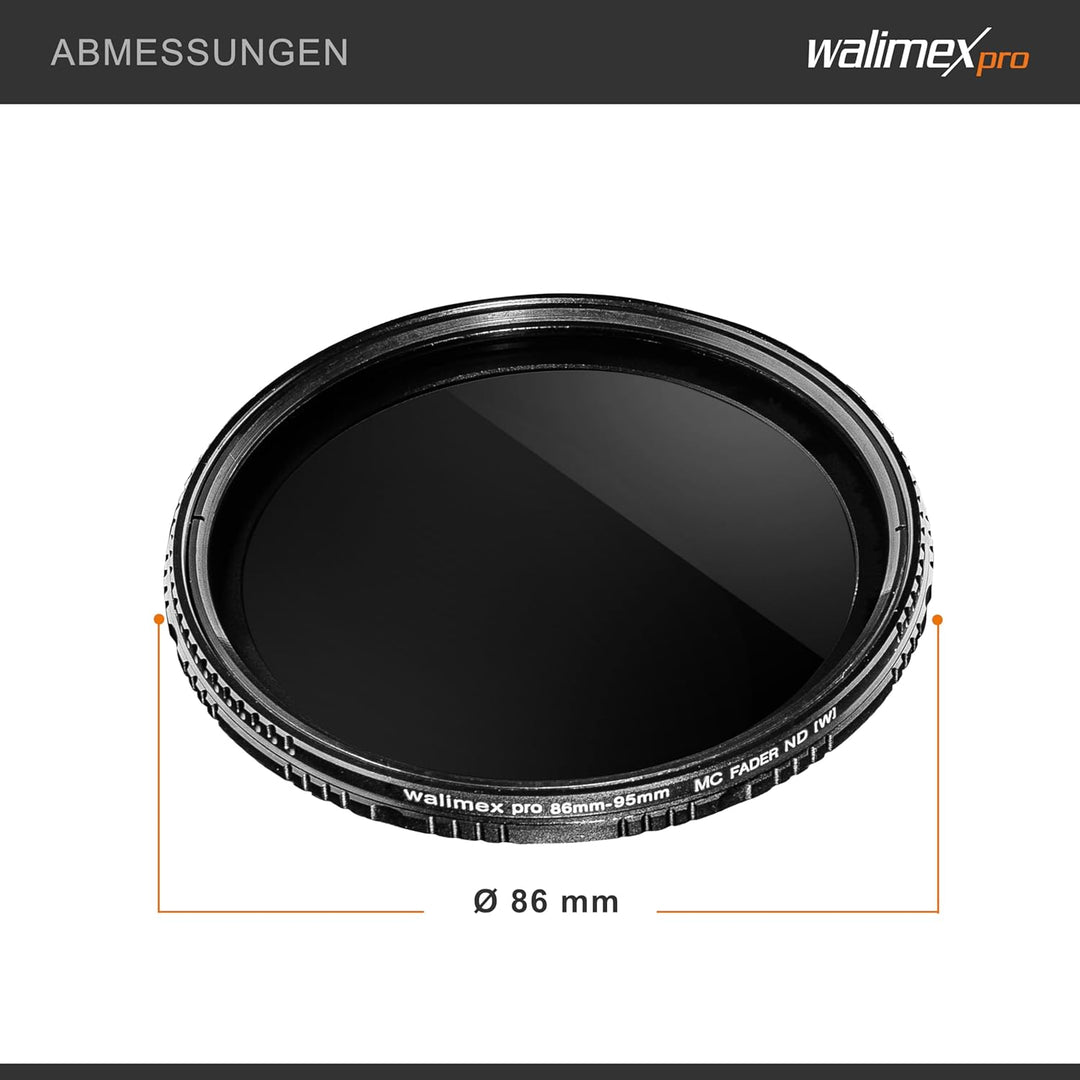 Walimex Pro ND-Fader vergütet 86 mm ND2 - ND400 86mm, 86mm