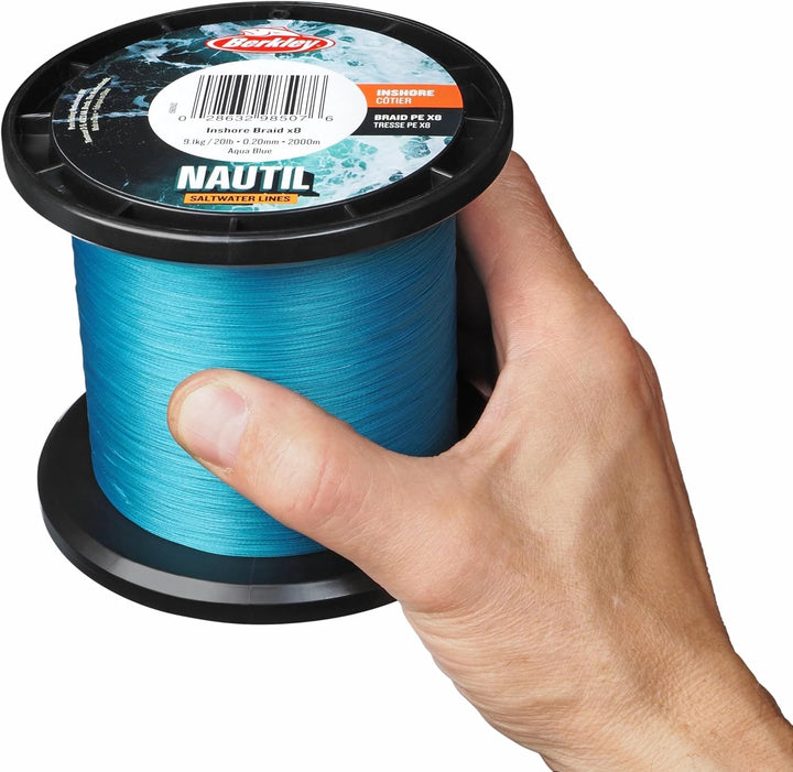 Berkley Nautil Inshore Braid Angelschnur AquaBlue - 0.30MM-18.1kg-300m Aquablue, AquaBlue - 0.30MM-1