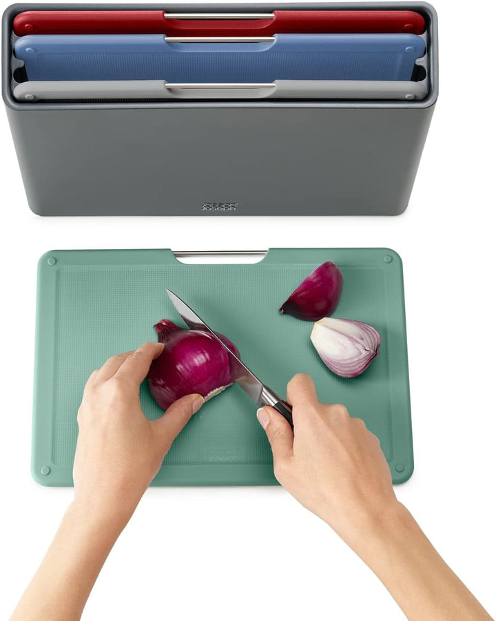 Joseph Joseph Schneidebrett-Set, regulär, Graphit/Küste Mehrfarbig/Grafit 31.8cm X 22cm - Mittlere,