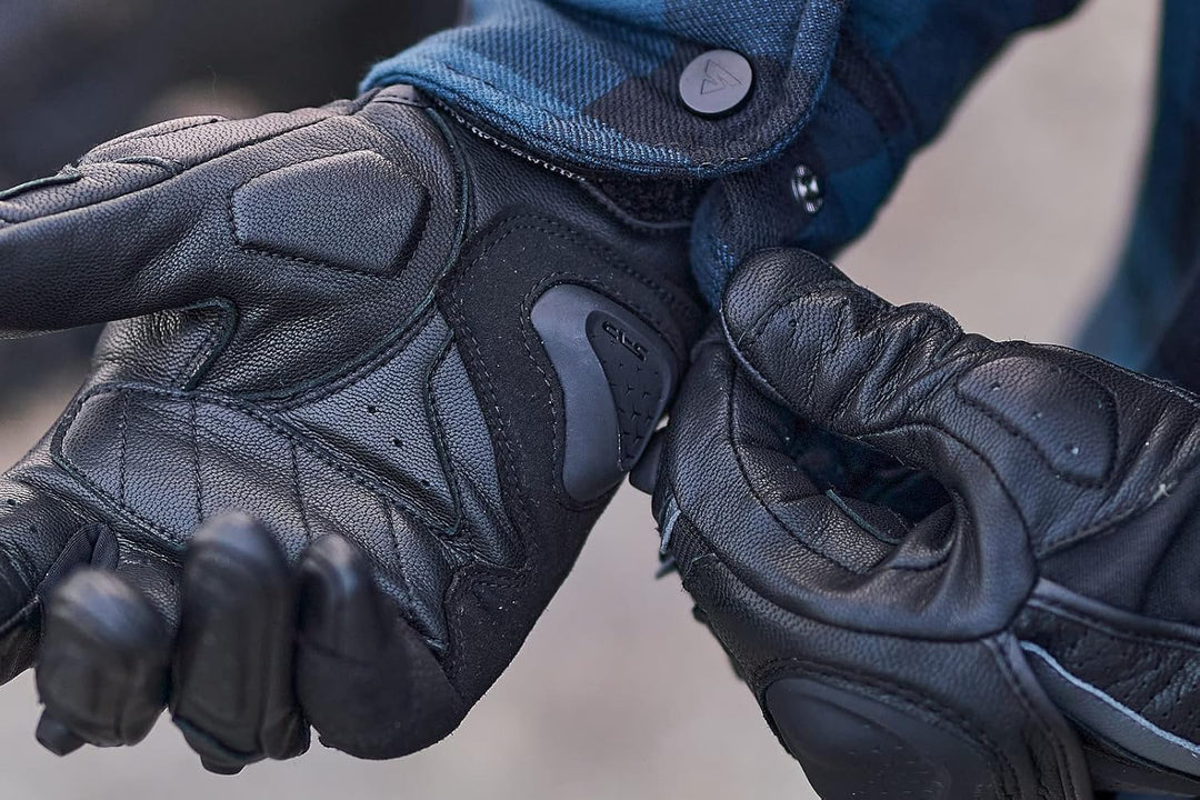 SHIMA SPARK 2.0 Motorradhandschuhe Herren | Touchscreen, Sommer, Sport Leder Handschuhe mit TPU Knöc