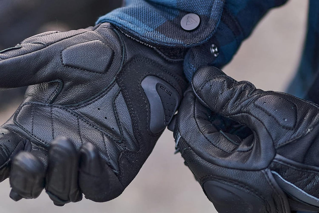 SHIMA SPARK 2.0 Motorradhandschuhe Herren | Touchscreen, Sommer, Sport Leder Handschuhe mit TPU Knöc