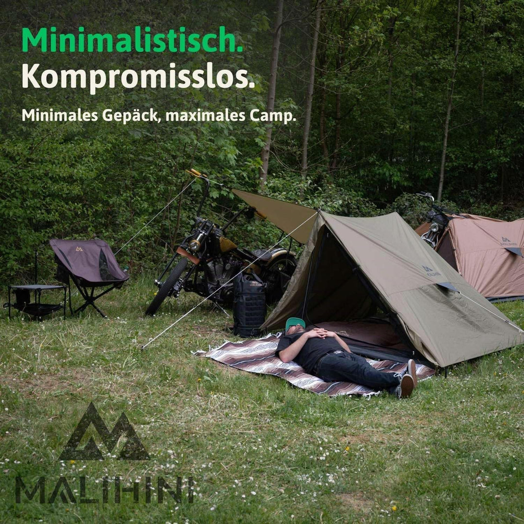 MALIHINI Camping Isomatte selbstaufblasend | Fusspumpe &amp; Kissen | 10 cm dick | Ultraleichte aufblasb