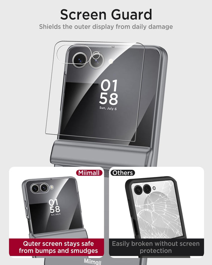 Miimall Kompatibel mit Samsung Galaxy Z Flip 7 Hülle mit Scharnierschutz Magnetischer [Externer Bild