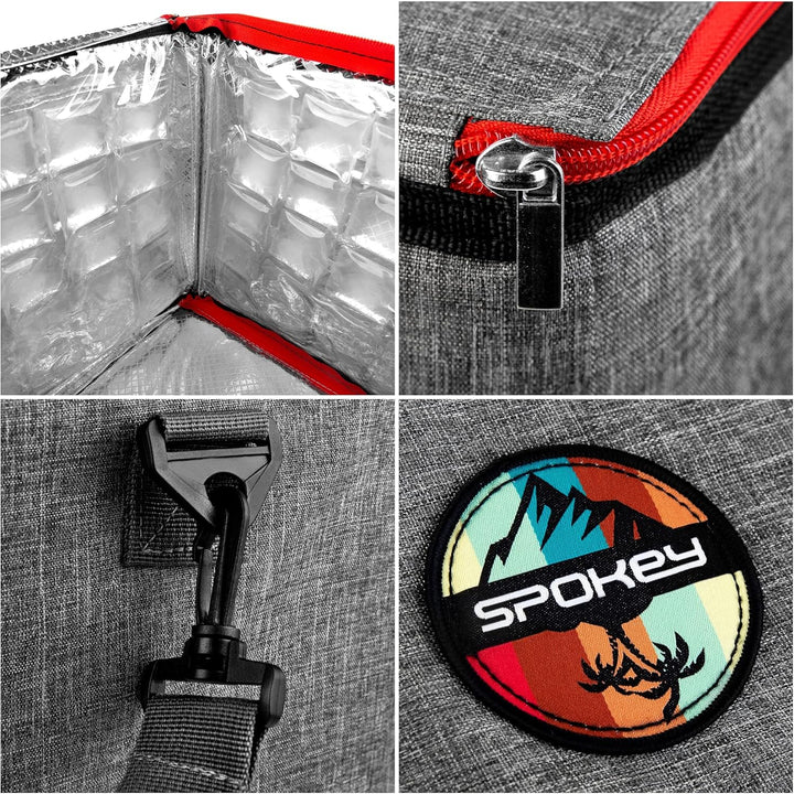 Spokey Icecube 2 Iso-Tasche mit Kühlgel, 25 x 25 x 25 cm, Volumen 12 l, aus 100% Polyester 420D Rip-