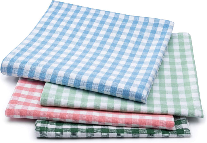FILU Servietten 8er Pack Halbleinen (Leinen/Baumwolle) Mint/Weiss kariert (Farbe und Design wählbar)