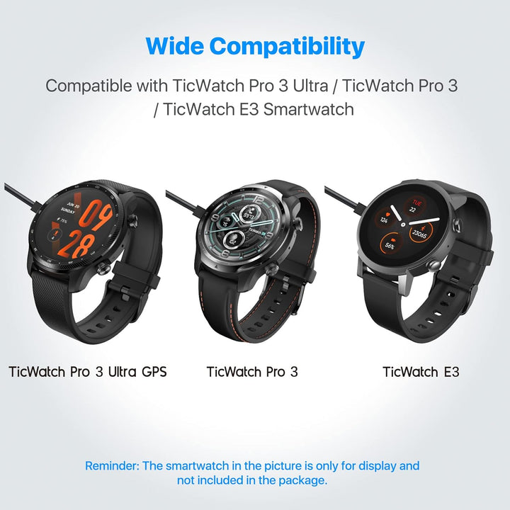 Ticwatch Pro 5/Pro 3 Ultra/Pro 3/E3 Ladekabel Ersatz-Ladekabel Magnetisches Ladegerät Pro 5/Pro 3 Ul