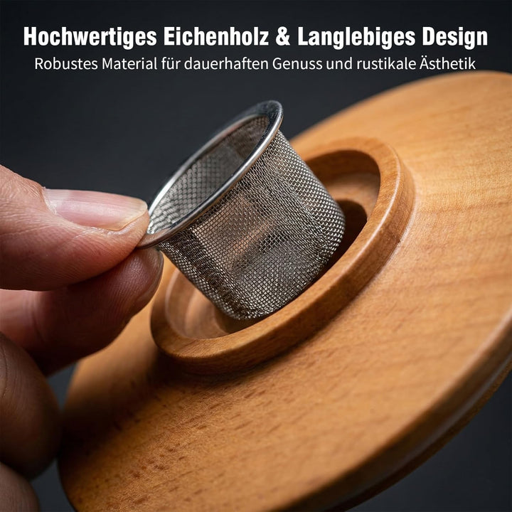 Cocktail Smoker Kit mit 1 Raucher & 8 Holzchips-Sorten, Vollständiges Set zum Räuchern von Whisky, C
