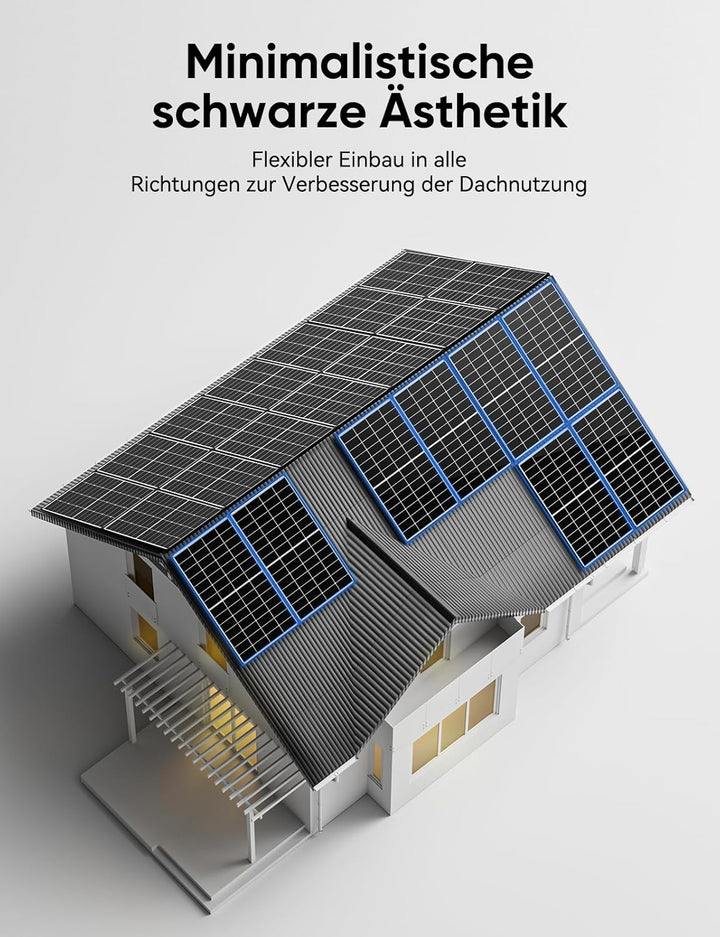 300W Solarpanel 12V Monokristallines Solarmodul, PV-Modul 25.4% Hoch-Effizienz solar panel für Wohnw