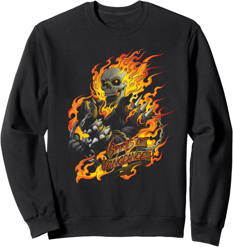 Marvel Ghost Rider Spirit of Vengeance Flaming Skull Sweatshirt