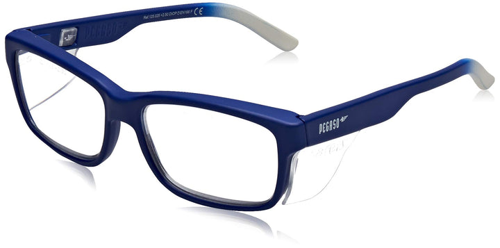 Pegaso Work and Fun Brille gegen impactó Objektiv mit Pre Sehstärke, mehrfarbig (Blau/Weiss), +2.5,
