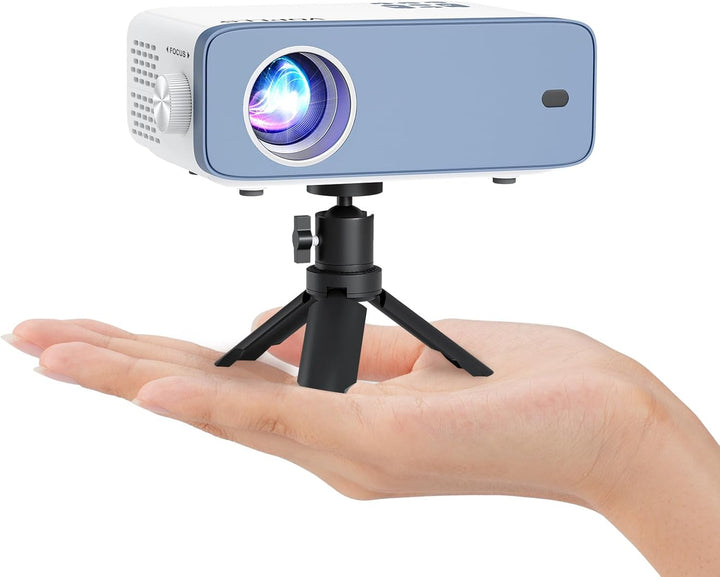 Mini Beamer, VOPLLS 20000L Full HD 1080P Unterstützt, Tragbar Video Projector mit 50% Zoom, Heimkino