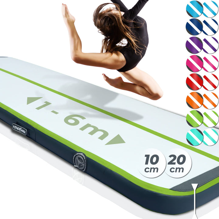 AIR Tracking TRACK Matte - aufblasbar Airtrack Tumbling Matte 10cm - 20cm hoch mit elektrischer Pump