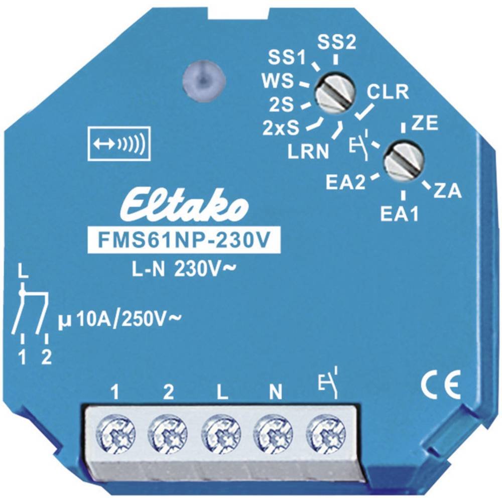 Eltako Funkakto 30200330 FMS61NP-230V Funk Schaltaktor Stromstoss-Schalter 1-Kanal Unterputz Schaltl