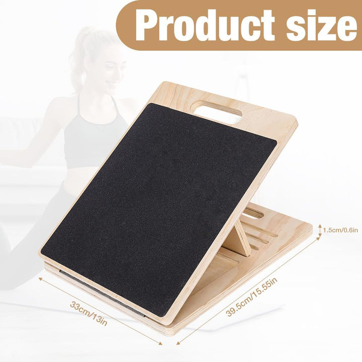 Wadendehner aus Holz, Schrägbrett aus Holz, Portable Wooden Slant Board, Verstellbares Dehnungsbrett