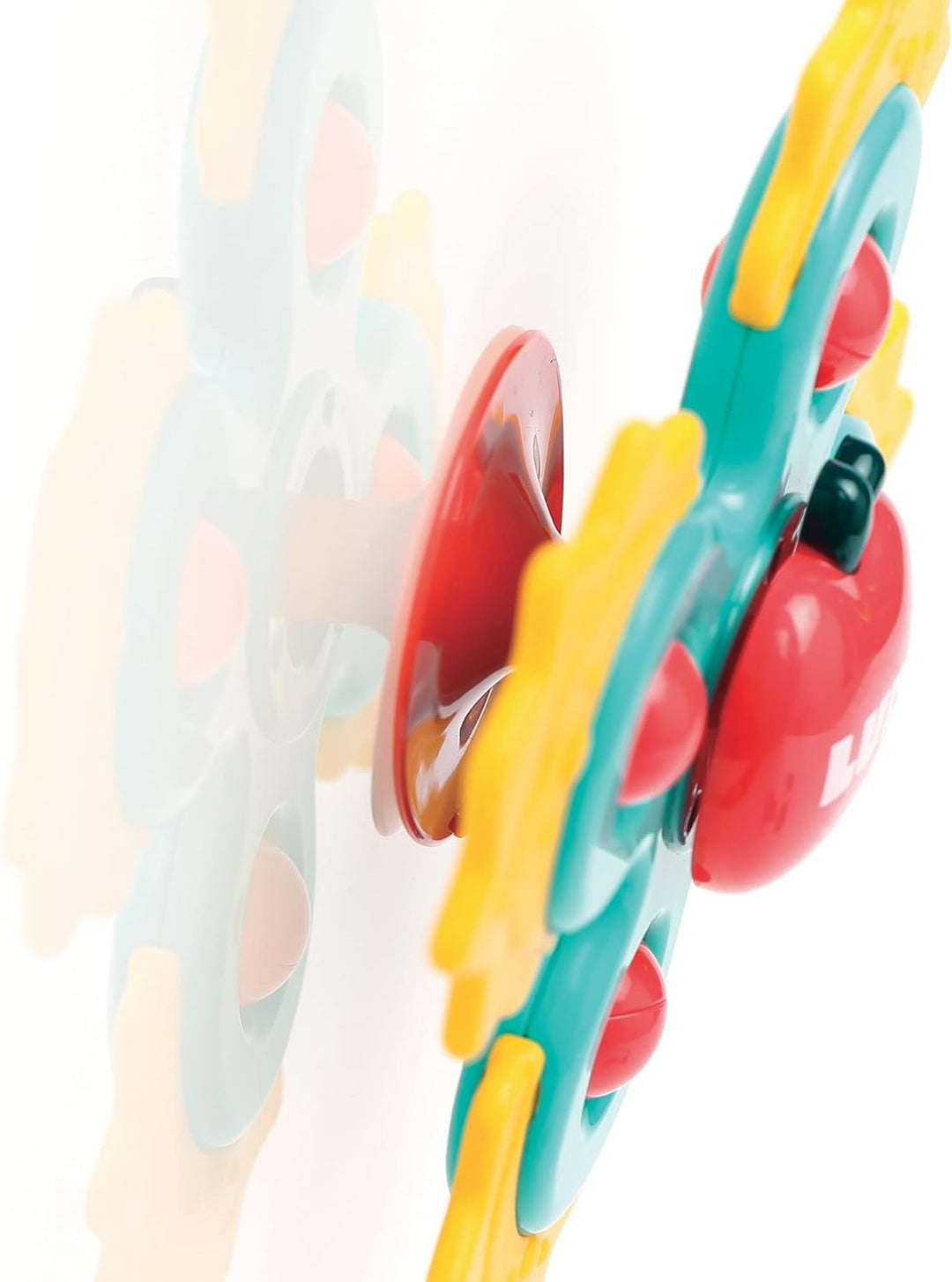 LUDI – Baby Hand Spinner – 3er Set mit Saugnäpfen – Rotierendes Spielzeug für Glatte Oberflächen – B