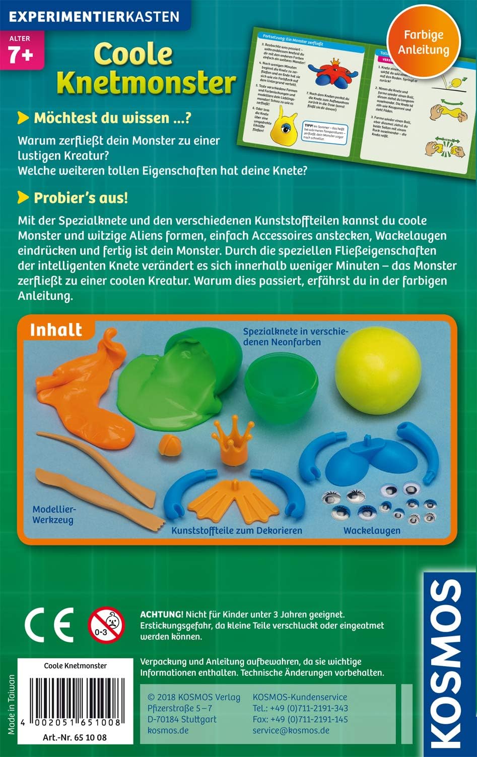 Coole Knetmonster: Experimentierkasten