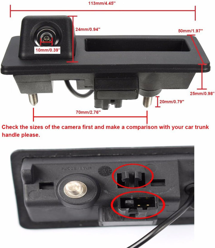 Wasserdicht umkehrbare Fahrzeug-spezifische Griffleiste Kamera integriert in Koffergriff Rückansicht