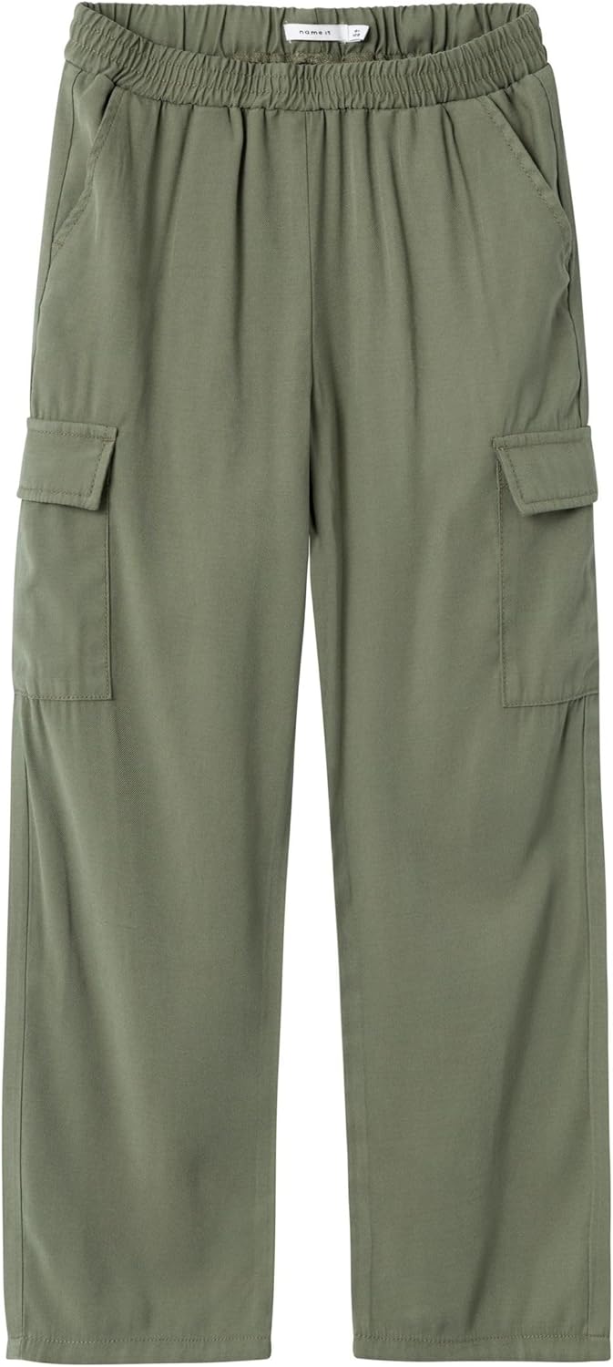 NAME IT Girl Cargohose Straight Fit 116 Deep Lichen Green, 116 Deep Lichen Green