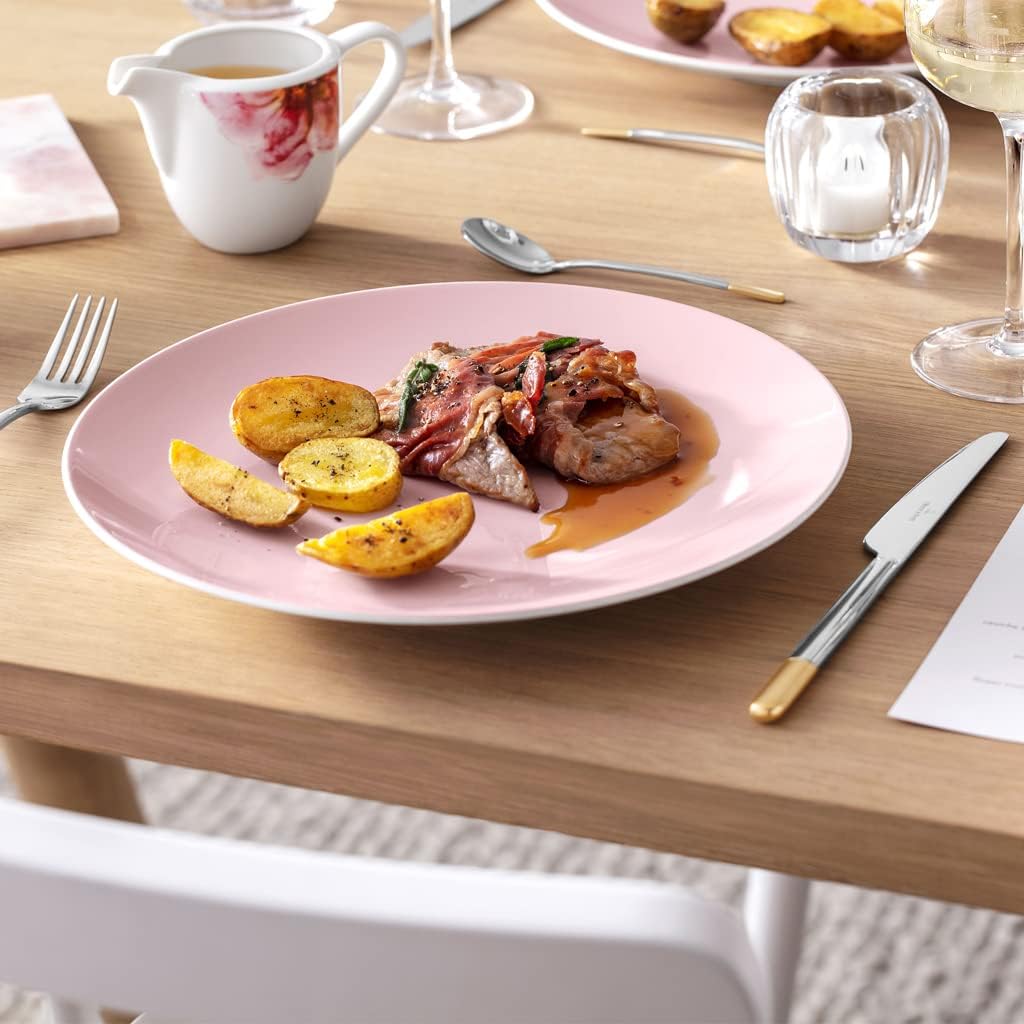 Villeroy &amp; Boch - Rose Garden Speiseteller Coupe, 28,5 x 28,5 x 3,5cm, Premium Porzellan, rosa, 10-4