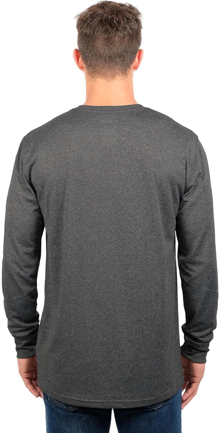 UNK NBA Herren T-Shirt Long Sleeve Pullover Performance Tee Shirt, Team Logo Grau New York Knicks L,