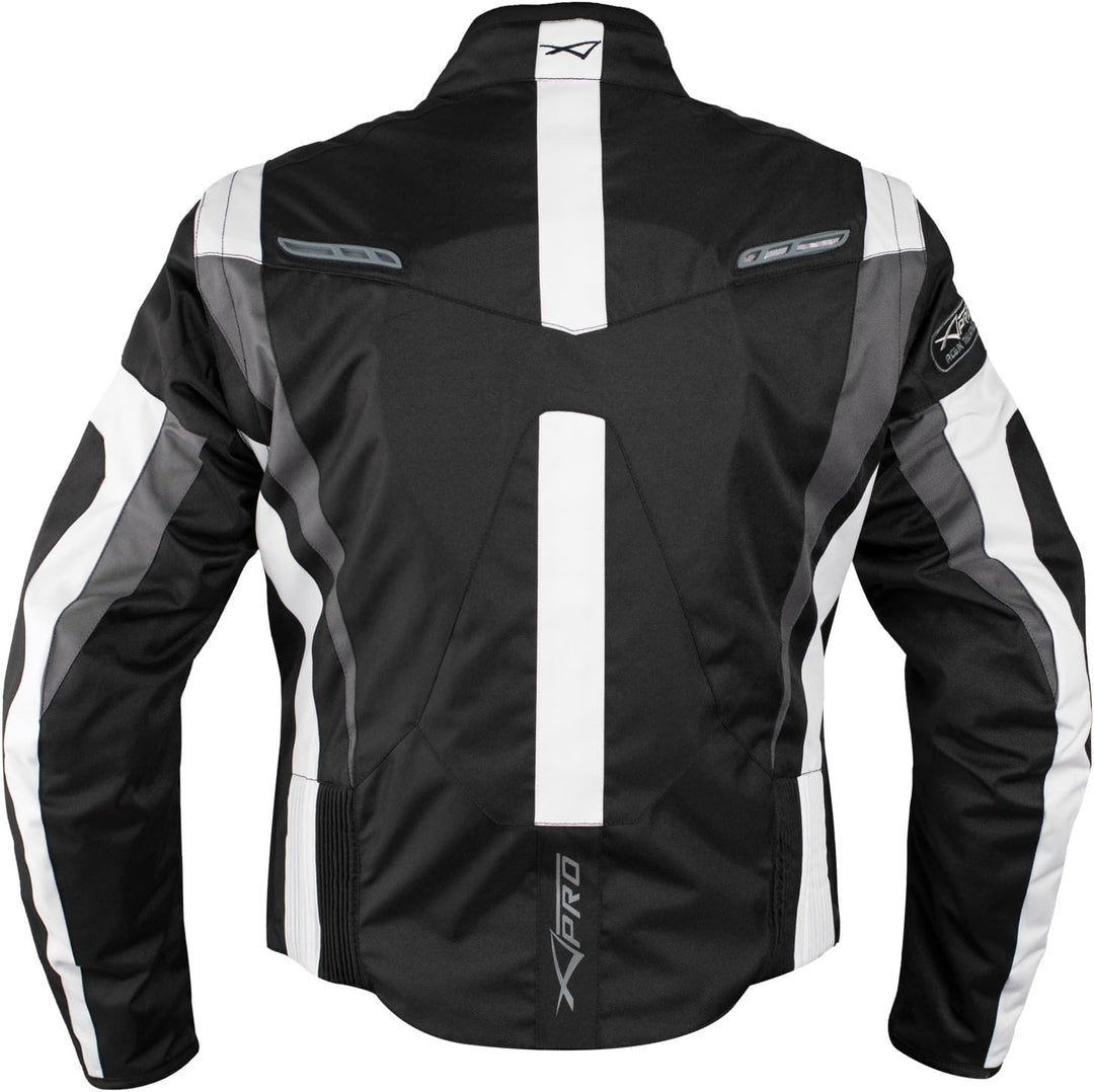 Motorradjacke CE Protektoren Sport Textil Motorrad Thermofutter Weiss L